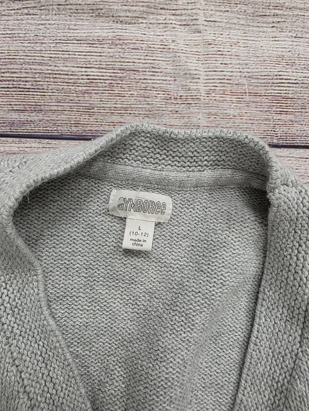 Gymboree Gray Button-Up‎ V-Neck Cardigan Size 10/12 Large